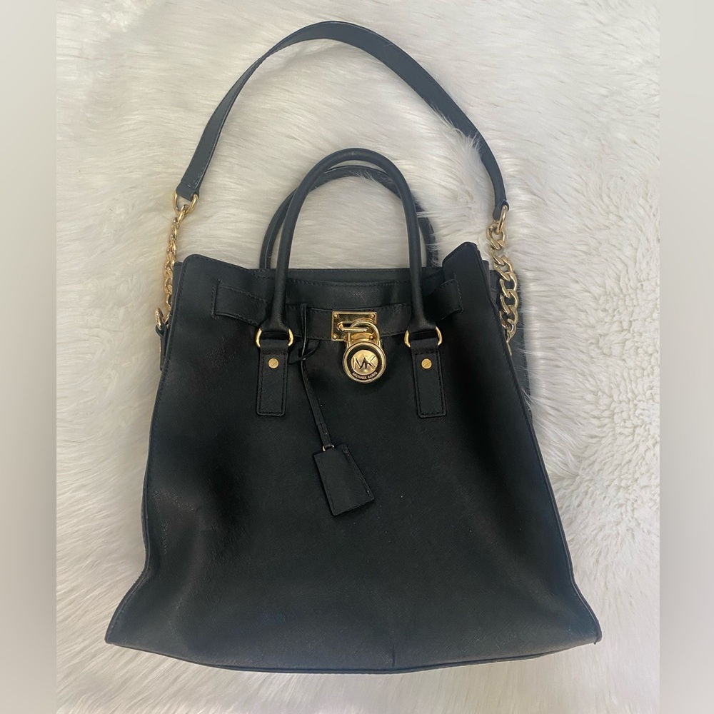 MICHAEL Michael Kors Black w/Gold Large Tote Bag